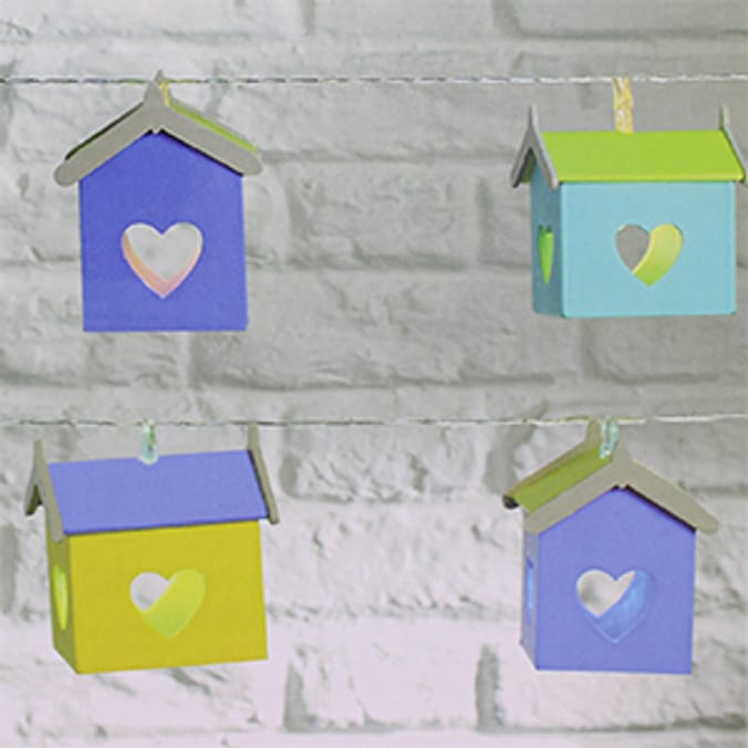 Solar Powered LED Garden String Lights Love Houses lighting