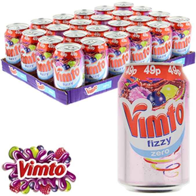 Vimto: Fizzy Zero (24 x 330ml Cans)