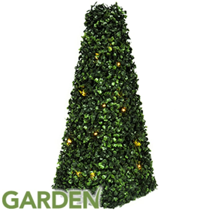 Garden Solar Light Topiary Bush Home Bargains
