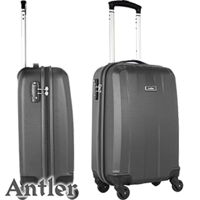 Antler Quadrant 4 Wheel Cabin Case Graphite luggage baggage suitcase hard shell Home Bargains