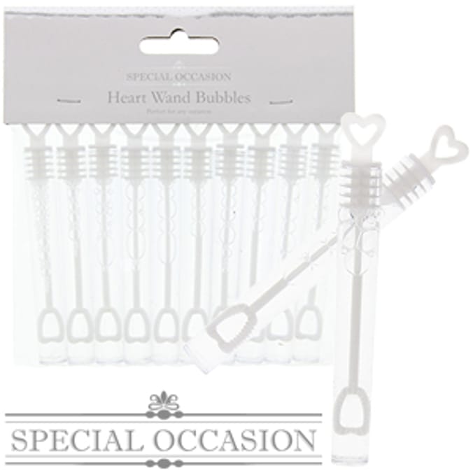 Special Occasion Heart Wand Bubbles (Case of 240)