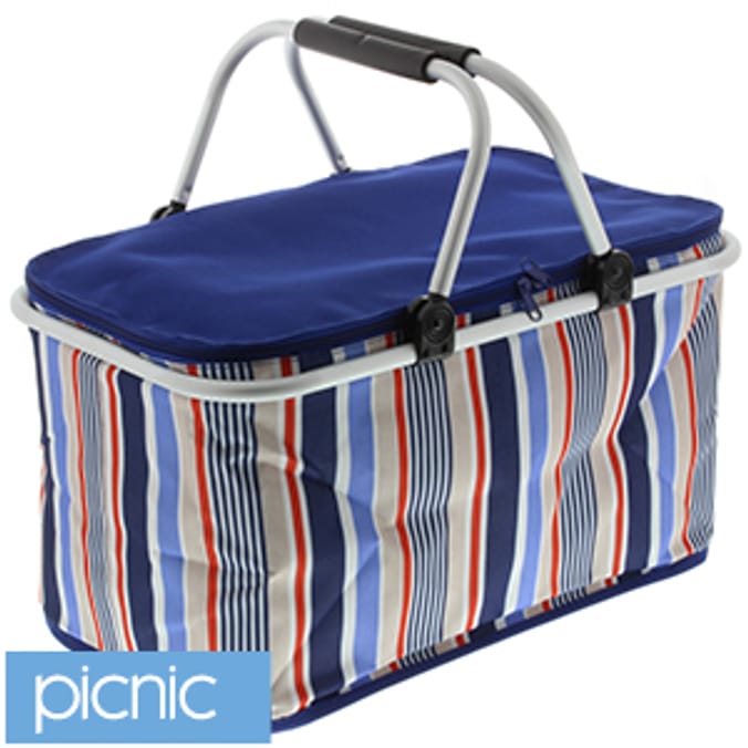 Foldable Picnic Basket: Newquay Nautical