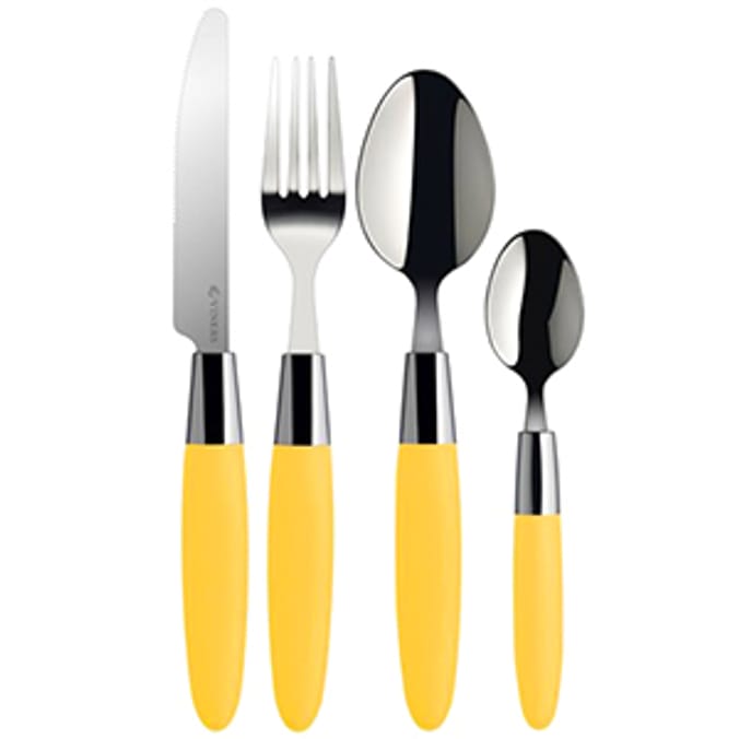 Viners 16 Piece Cutlery Set Lemon dinnerware tableware knives forks