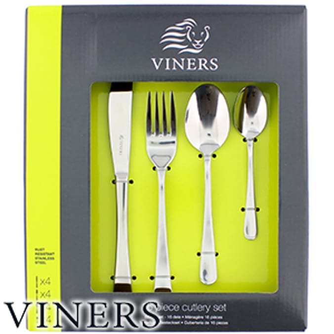 Viners 16 Piece Cutlery Set Coral knives forks spoons Home Bargains