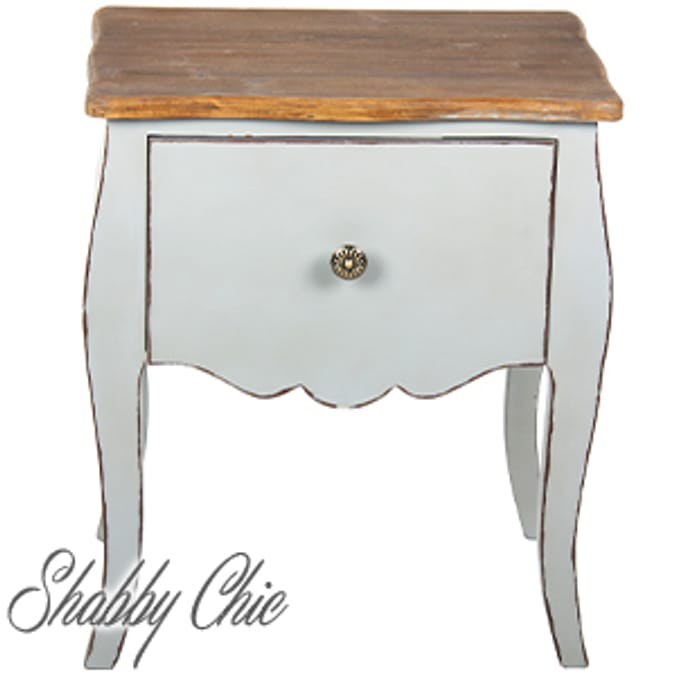 One Drawer Vintage (Dove Grey) bed side bedside table boutique