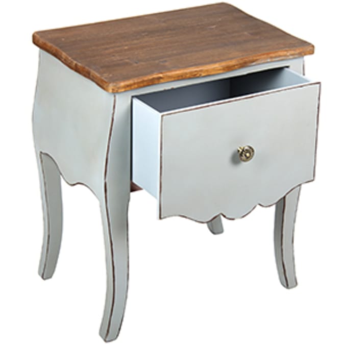 One Drawer Vintage (Dove Grey) bed side bedside table boutique
