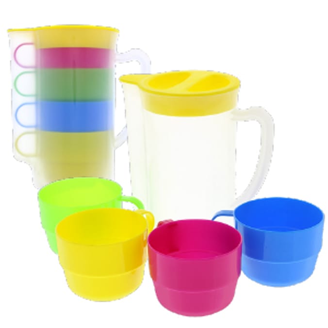 Camping Jug & 4 Cups Home Bargains