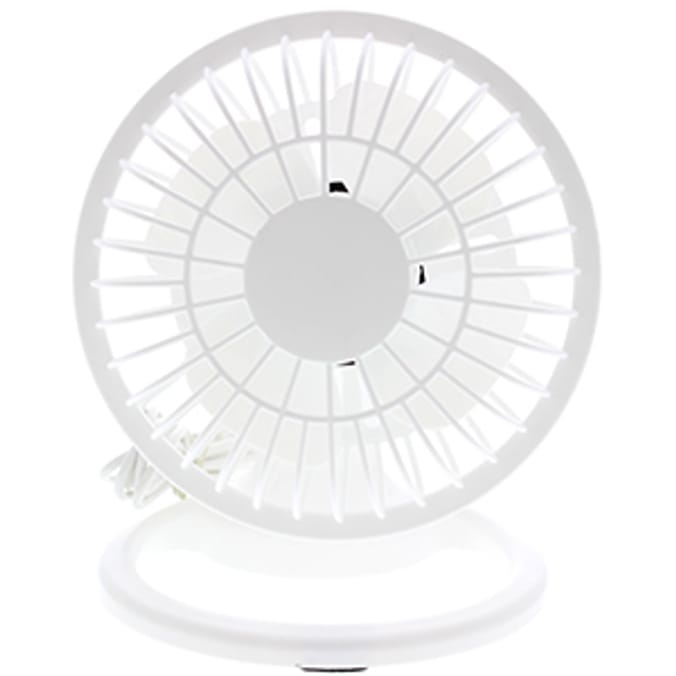 USB Powered White Desk Fan electronic fans Home Bargains