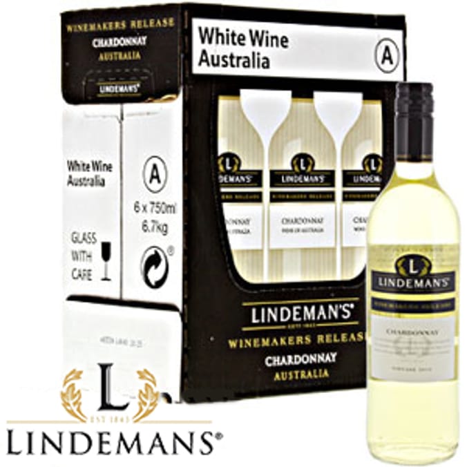 Lindeman's Chardonnay (Case of 6 x 750ml Bottles) white wine peach case