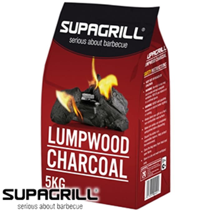 Supagrill Lumpwood Charcoal 5kg barbecue bbq Home Bargains