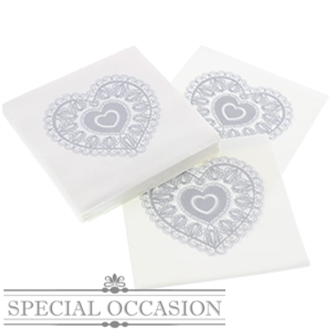 Special Occasion Napkins (Case of 500) serviettes wedding Home Bargains