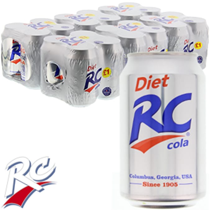 RC Diet Cola (Case of 24 Cans) coke light lite pepsi max | Home Bargains