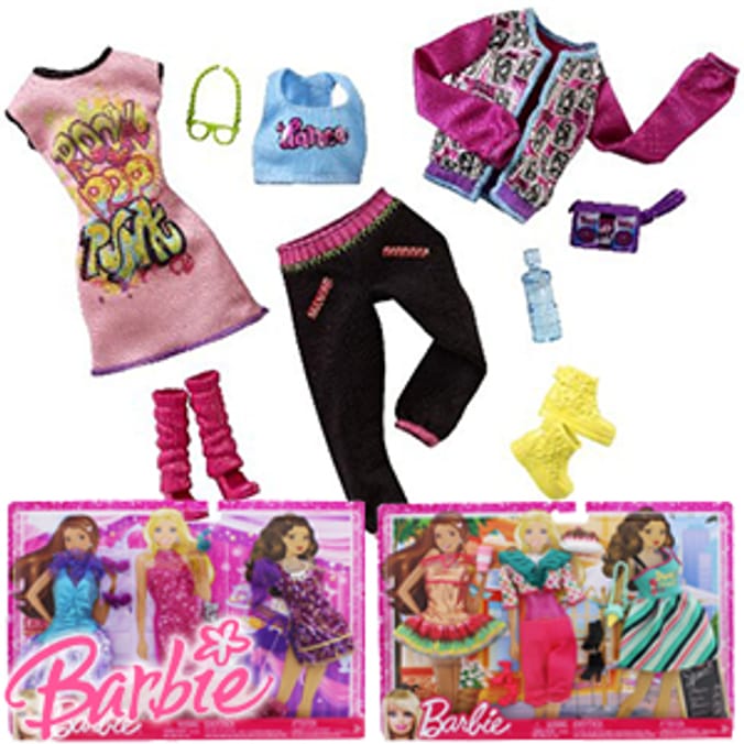 Barbie Fashionistas Set dress up fancy accessories pink dolls | Home ...