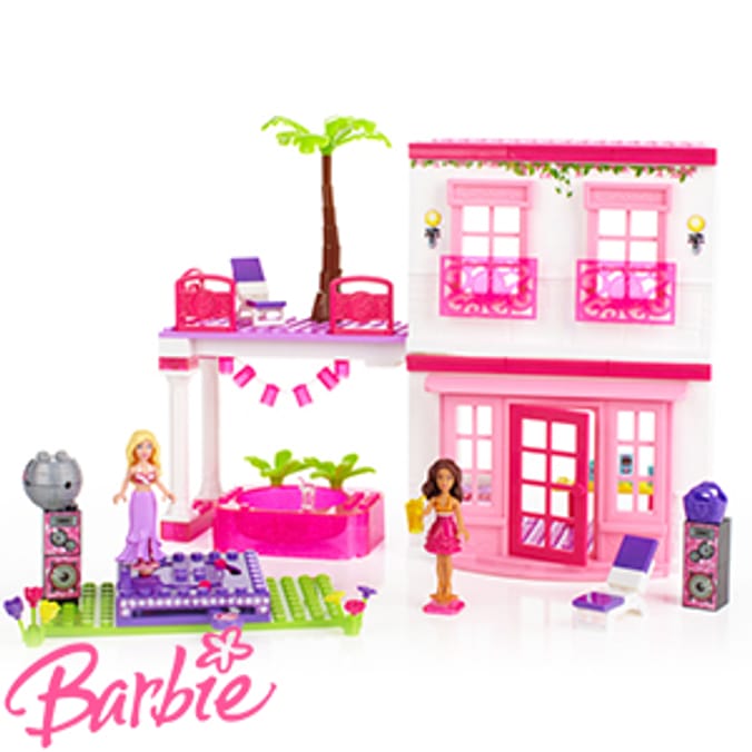 Mega Bloks Barbie Build n Style Beach House doll Home Bargains