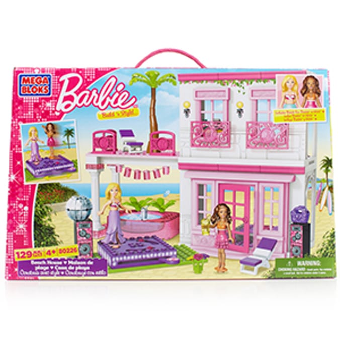 Mega Bloks Barbie Build n Style Beach House doll Home Bargains