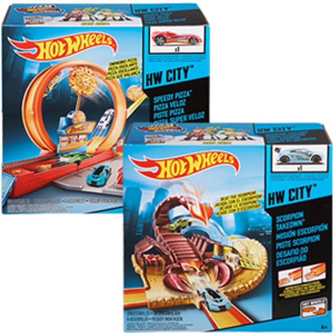 Hot Wheels City Speedy Pizza Pick-Up Track Set 