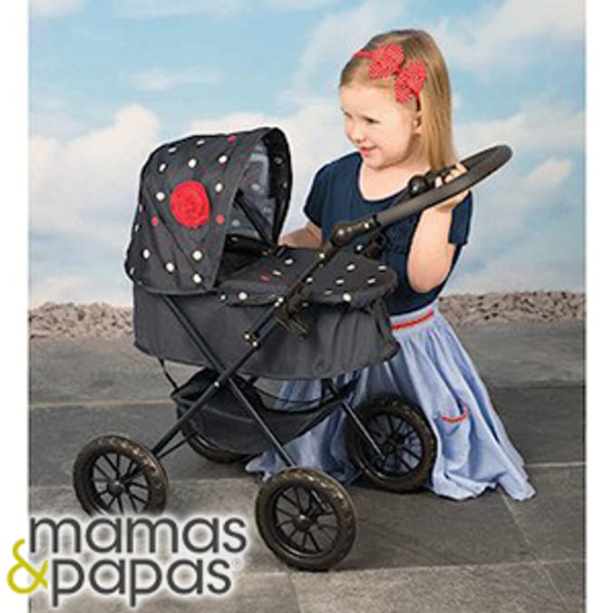 Mamas Papas Junior Pram x cel urbo pilko jnr dolls stoller Home Bargains