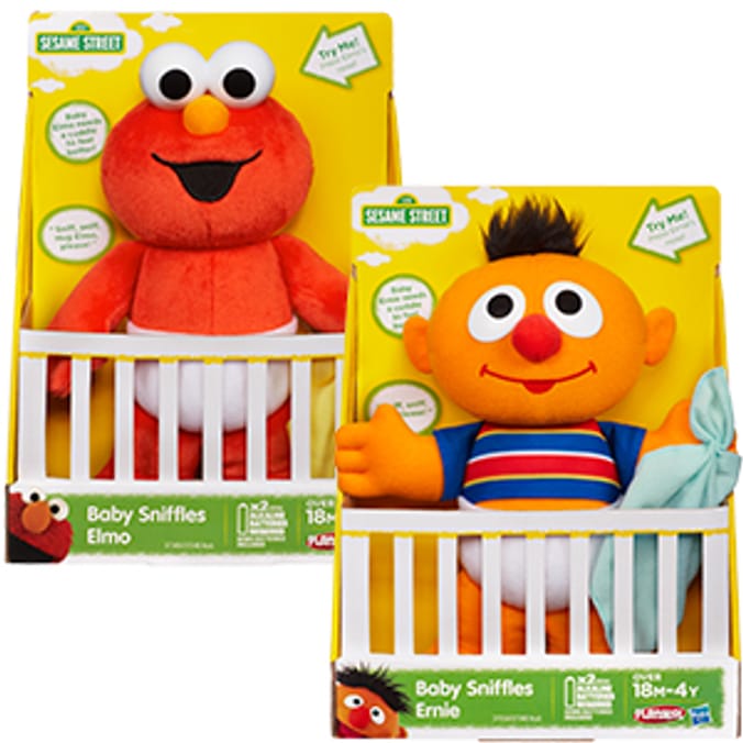 Sesame Street Baby Sniffles Elmo & Ernie new big bird cookie monster