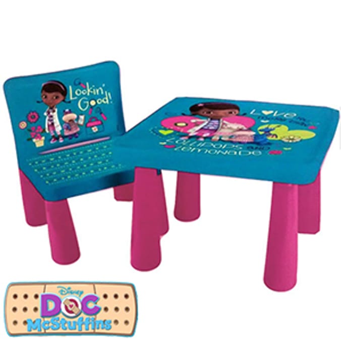 Doc mcstuffins table 2025 and chair set