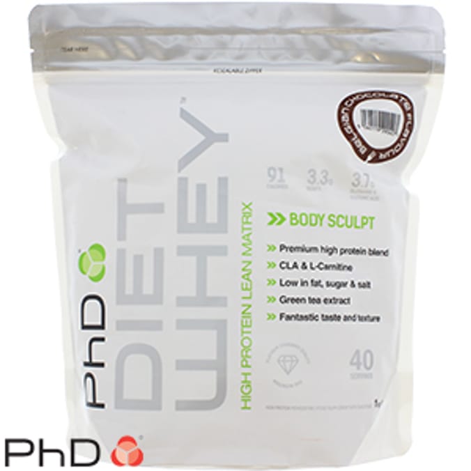 PHD Diet Whey Belgian Chocolate 4 x 1kg pouches