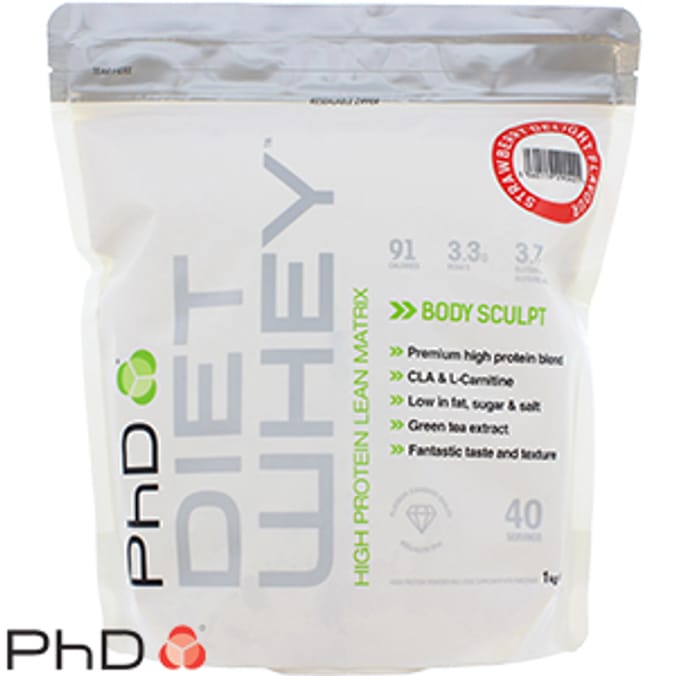 PHD Diet Whey Strawberry Delight 4 x 1kg pouches