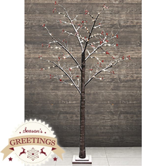 Season's Greetings: Floor Standing Snowy Berry Tree 