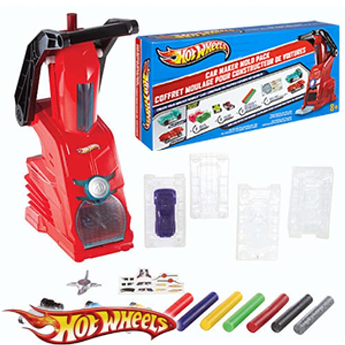 Hot Wheels Car Maker Set hot wheels race cars boys toys gift set design create mould mold pack Home Bargains