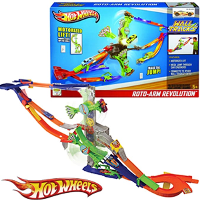 Hot wheels wall cheap track roto arm revolution