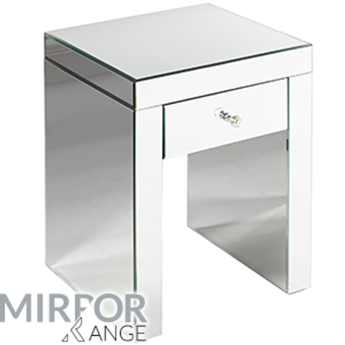 Shanghai Reflections Bed Side Cabinet cupboard storage bedroom furniture drawers bed side Home Bargains
