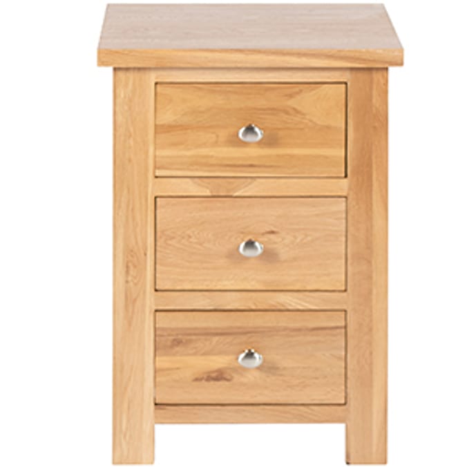 Hampton 3 Drawer Bedside solid oak bedroom furniture Home