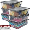 6 X 32 Litre Clear Plastic Underbed Storage Boxes