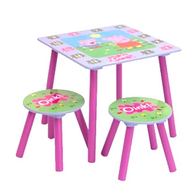 Peppa Pig Table Stool Set Home Bargains