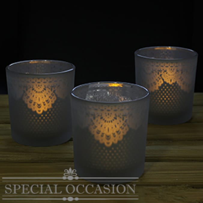Frosted Lace Candle Holders (Case of 48) weddings parties party wedding