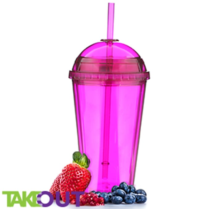 Take Out Smoothie Cup with Straw (Case of 24)