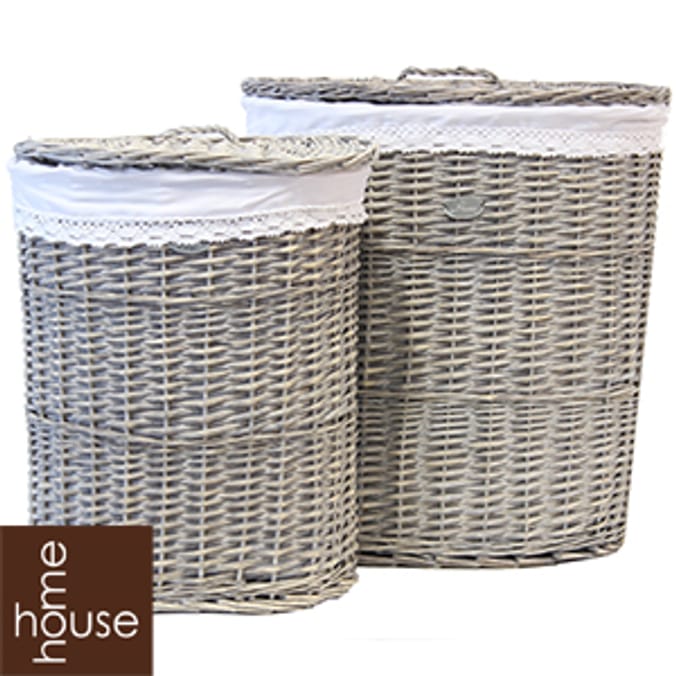 Wash Grey Willow Laundry Baskets (Set of 2)wash basket, washing baskets