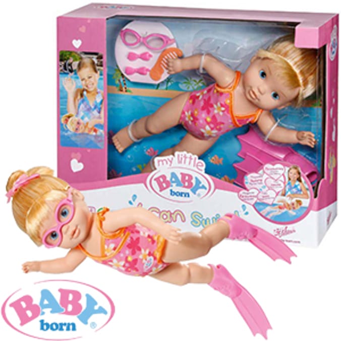 Swimming doll store baby born