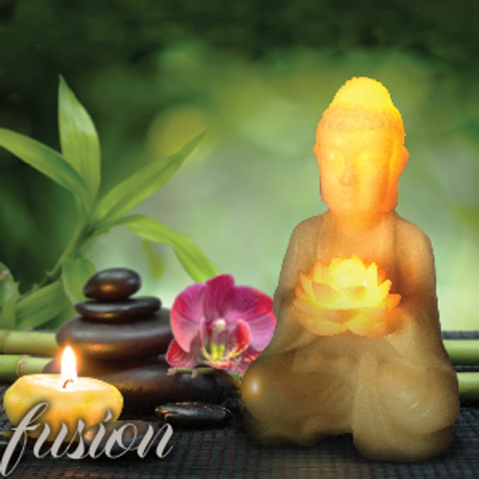 Fusion Asian Buddha Flameless Candle Home Bargains