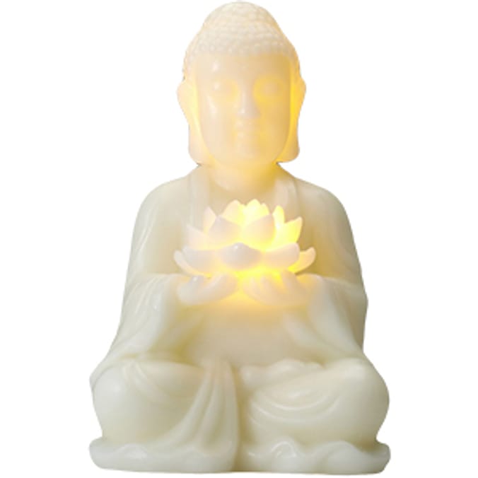 Fusion Asian Buddha Flameless Candle Home Bargains