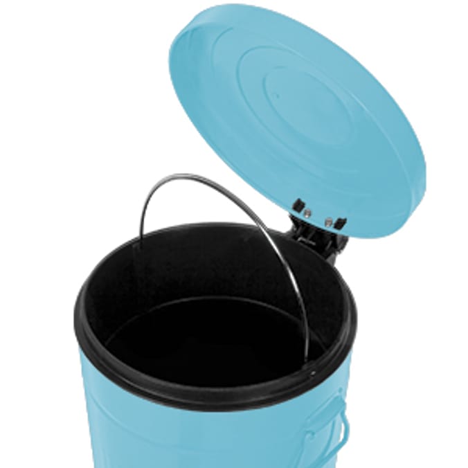 Colours Collection 30 Litre Pedal Bin matt finish colour grey red cream