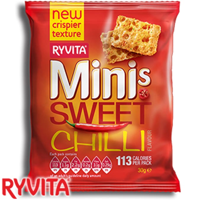 Ryvita Minis Sweet Chilli (Case of 24 Bags) new snacking special k