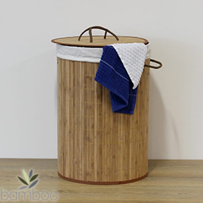 Bamboo Laundry Basket, bathroom, bath room, bathroom accessories, wash baskets, wash hampers