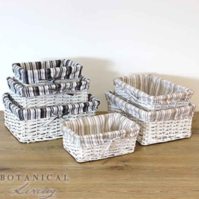 Botanical Living Wicker Storage Baskets (Set of 3) picnics homemade