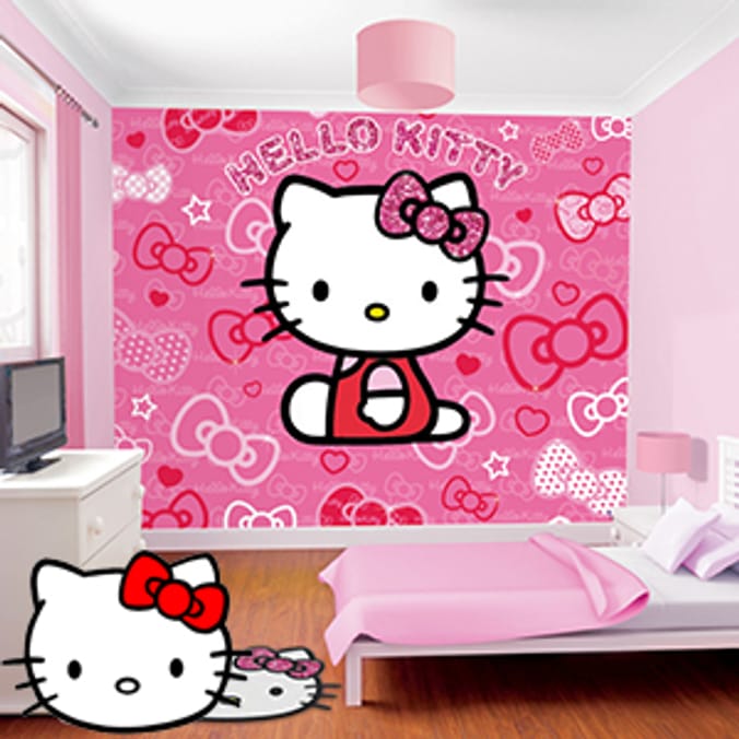 Hello Kitty Wallpaper - Smooth - Pink Kids Room - Feature Wall Decor