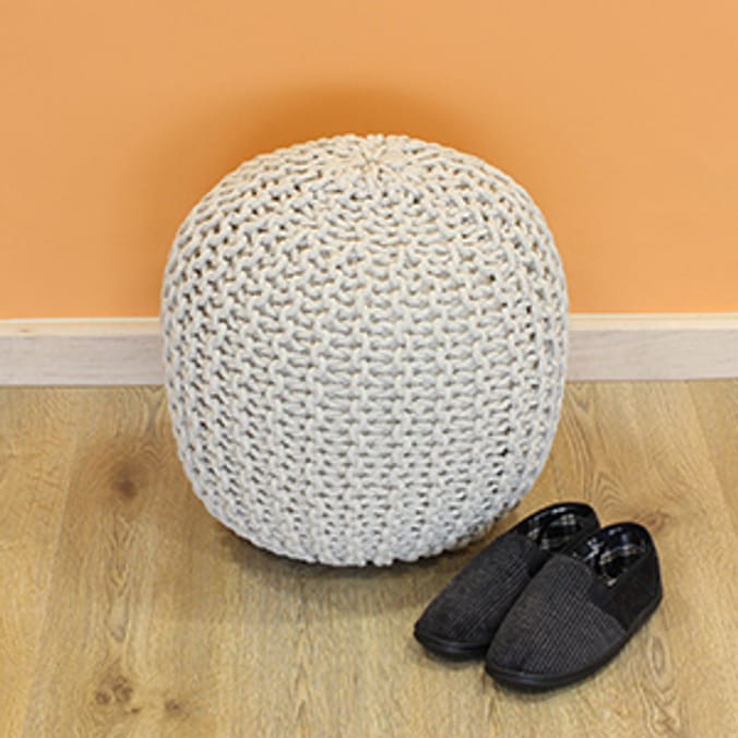 Knitted pouffe deals b&m