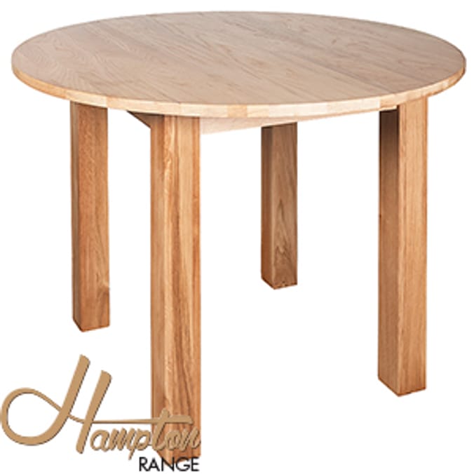 Hampton Solid Oak Round Dining Table furniture side table wood Home Bargains