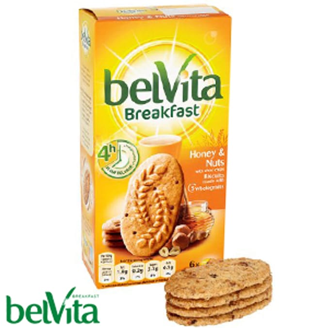 Belvita Breakfast Biscuits Honey, Nuts & Choc Chips (10x6 Packs