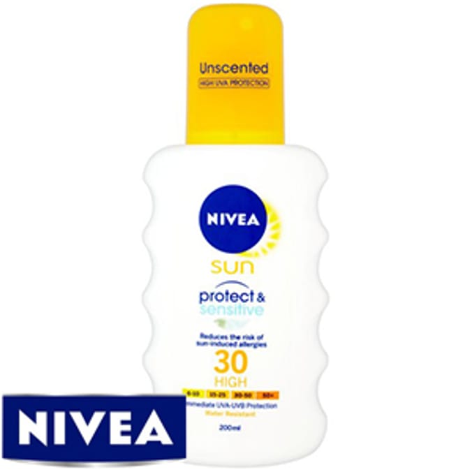 Nivea Sun Pure & Sensitive SPF30 sun lotion cream spray SPF 30 high