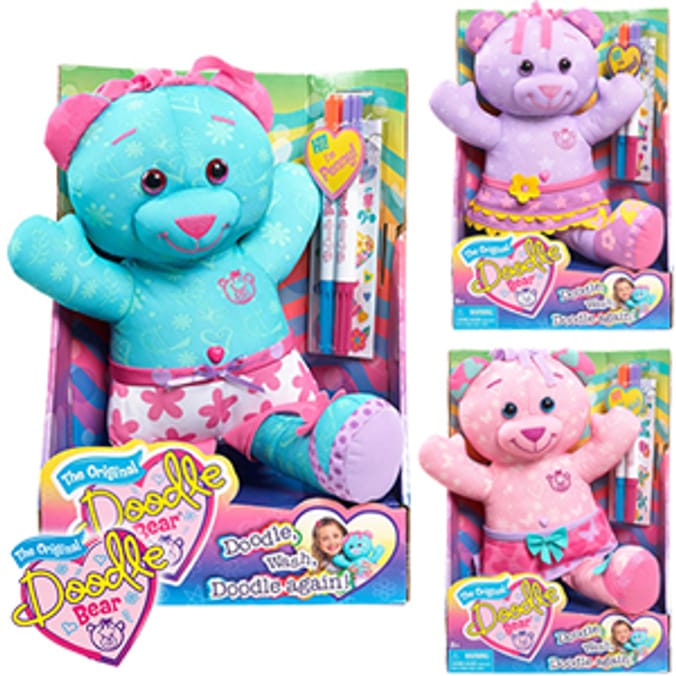 Doodle Bear Blue Bear Plush 