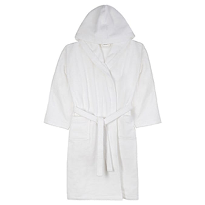 Egyptian Cotton White Bathrobe Home Bargains