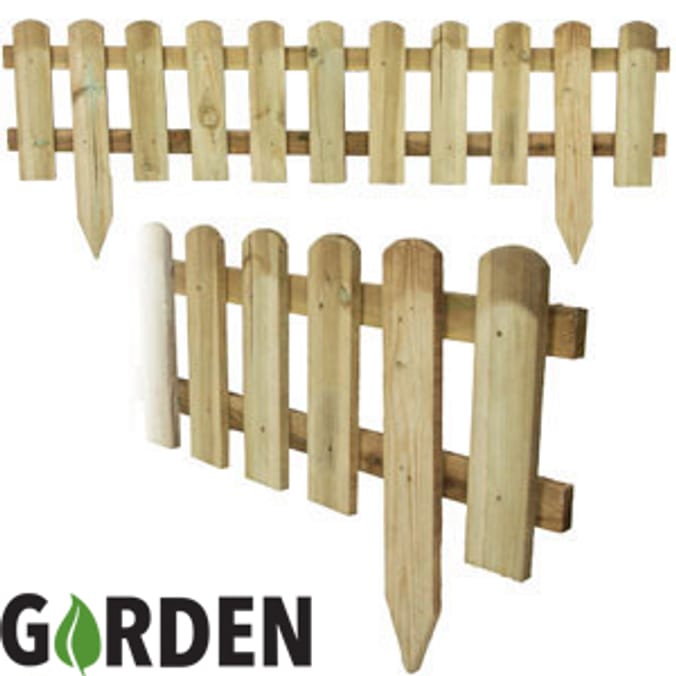 Garden 1.2m Picket Fence border, fencing Home Bargains